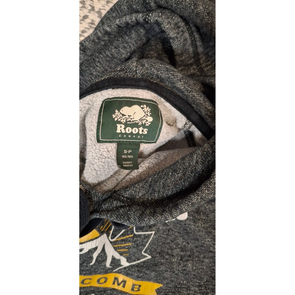 Roots Canada Whistler Blackcomb Hoodie Charcoal Grey Graphic Sweatshirt Small - Picture 13 of 14